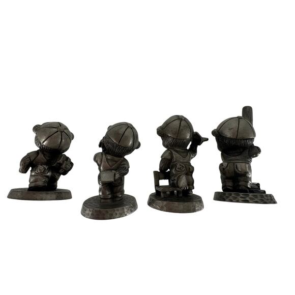 Vintage Avon Benjamin J. Bearington Fine Pewter Figurine Set 4 with Boxes & Bags - Picture 2 of 10